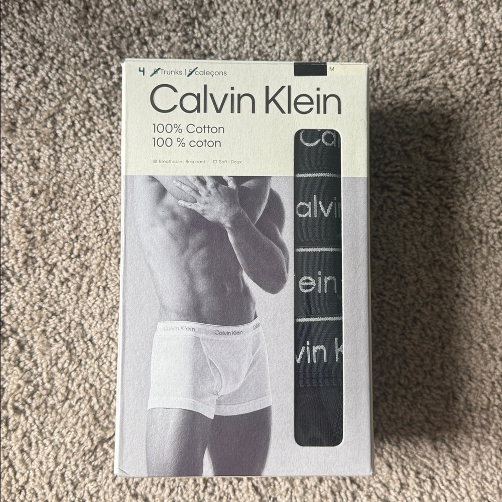 Calvin Klein Black Boxer Briefs Medium (4 trunks)